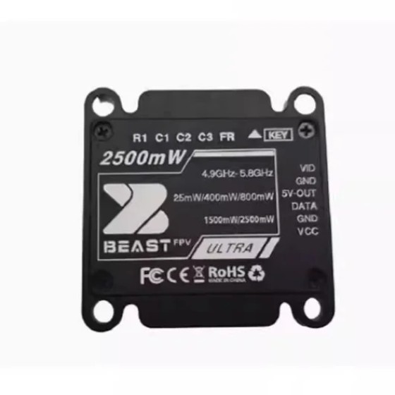 BEASTFPV 4.9G 5.8GHz 2.5W High Power 64CH VTX Image Transmission CNC Housing for FPV Drone FPV Accessories Spare Parts